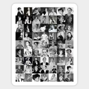 Julie Andrews in Black and White Sticker